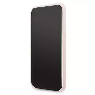 Etui na telefon Guess do iPhone 11 Pro light pink/jasnoróżowy hard case Silicone 4G Tone On Tone