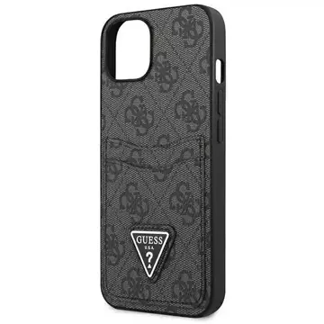 Etui na telefon Guess do iPhone 13 mini 5,4" czarny/black hardcase 4G Triangle Logo Cardslot