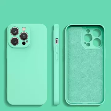 Etui na telefon Silicone Case do Samsung Galaxy A14/A14 5G silikonowy pokrowiec miętowozielone