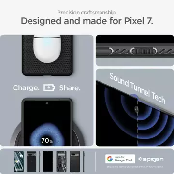 Etui na telefon Spigen Liquid Air do Google Pixel 7 Matte Black