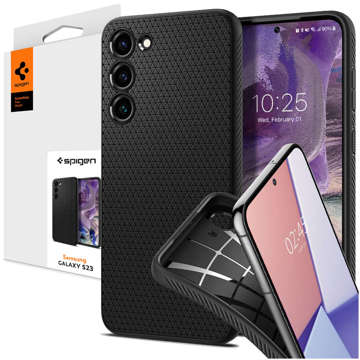 Etui na telefon Spigen Liquid Air obudowa ochronna do Samsung Galaxy S23 Matte Black