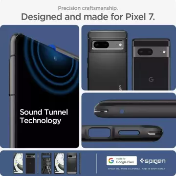 Etui na telefon Spigen Rugged Armor do Google Pixel 7 Matte Black