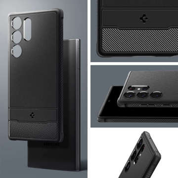 Etui na telefon Spigen Rugged Armor obudowa ochronna do Samsung Galaxy S23 Ultra Matte Black