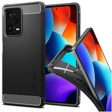 Etui na telefon Spigen Rugged Armor obudowa ochronna do Xiaomi Redmi Note 12 Pro+ Plus 5G Matte Black