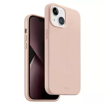 Etui na telefon UNIQ Lino Hue do Apple iPhone 14 6,1"  Magclick Charging różowy/blush pink