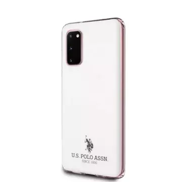 Etui na telefon US Polo Shiny do Samsung Galaxy S20 biały /white