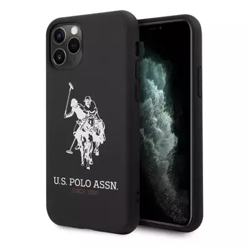 Etui na telefon US Polo Silicone Collection iPhone 11 Pro czarny/black