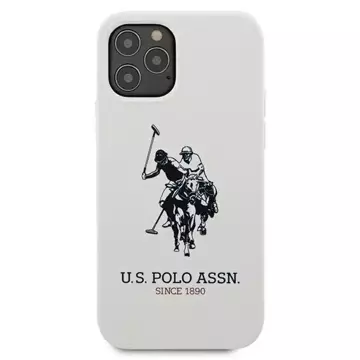 Etui na telefon US Polo Silicone Collection iPhone 12/12 Pro 6,1" biały/white