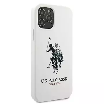 Etui na telefon US Polo Silicone Collection iPhone 12/12 Pro 6,1" biały/white