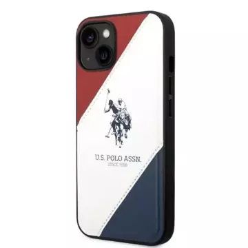 Etui na telefon US Polo Tricolor Embossed iPhone 14 Plus 6,7"  biały/white