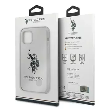 Etui na telefon US Polo USHCP12LSLHRWH do Apple iPhone 12 Pro Max biały/white Silicone Collection