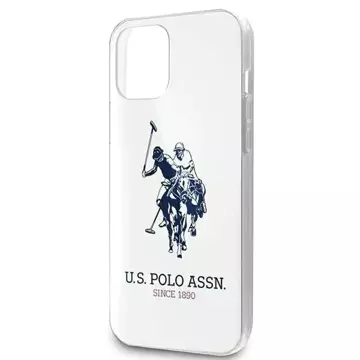 Etui na telefon US Polo USHCP12LTPUHRWH do Apple iPhone 12 Pro Max biały/white Shiny Big Logo