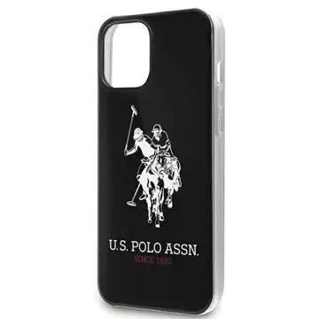 Etui na telefon US Polo USHCP12LTPUHRWH do Apple iPhone 12 Pro Max czarny/black Shiny Big Logo