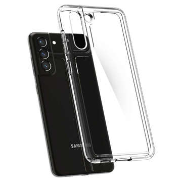 Etui na telefon do Samsung Galaxy S21 FE case Spigen Ultra Hybrid Crystal Clear + Szkło