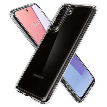 Etui na telefon do Samsung Galaxy S21 FE case Spigen Ultra Hybrid Crystal Clear + Szkło