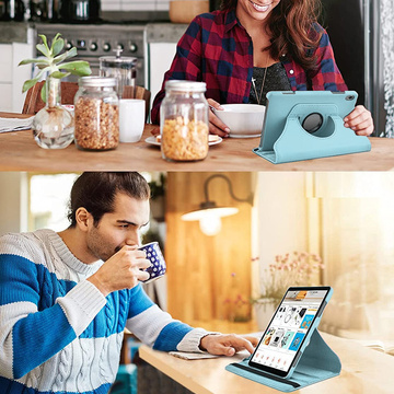 Etui obrotowe z klapką Alogy 360 do Lenovo Tab M10 10.1 TB-X505 TB-X605 F/L Niebieski + Szkło
