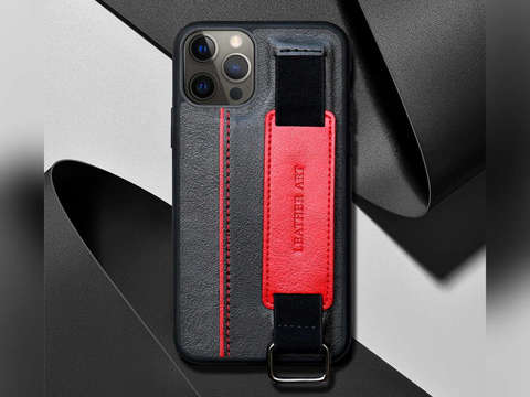 Etui obudowa Alogy Leather Case do Apple iPhone 12/ 12 Pro 6.1 Czarne + Szkło