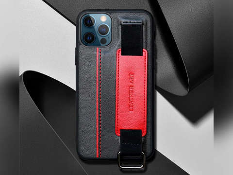 Etui obudowa Alogy Leather Case do Apple iPhone 12 Pro Max 6.5 Czarne + Szkło