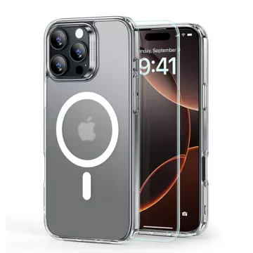 Etui obudowa ESR Classic Hybrid Halolock Magsafe & Tempered Glass do iPhone 16 Pro Frosted Clear