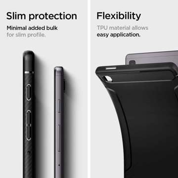 Etui obudowa Spigen Rugged Armor do Samsung Galaxy Tab A7 Lite 8.7 T220 / T225 Czarne
