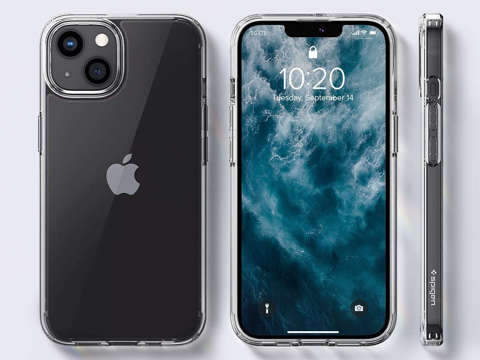 Etui obudowa case Spigen Ultra Hybrid do Apple iPhone 13 Crystal Clear + Szkło