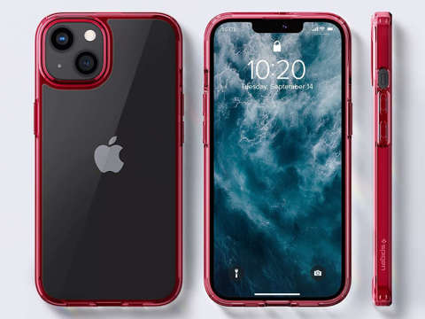 Etui obudowa case Spigen Ultra Hybrid do Apple iPhone 13 Mini Red Crystal + Szkło