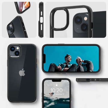 Etui obudowa case Spigen Ultra Hybrid do Apple iPhone 14 Matte Black + Szkło