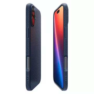 Etui obudowa plecki Spigen Liquid Air do Apple iPhone 16 Navy Blue