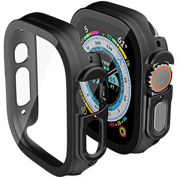 Etui ochronne 2w1 nakładka wbudowane szkło do Apple Watch Ultra 49mm Alogy Classic Case Czarne