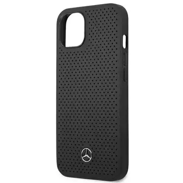 Etui ochronne Mercedes MEHCP13MDELBK do Apple iPhone 13 6,1" czarny/black hardcase Leather Perforated