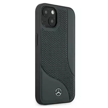 Etui ochronne Mercedes MEHCP13SCDONA do Apple iPhone 13 Mini 5,4" granatowy/navy hardcase Leather Perforated Area