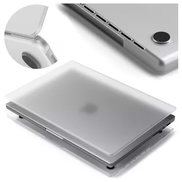 Etui ochronne do Apple Macbook Pro 16 - M1/M2/M3/M4 2021-2024 2025 Alogy AirGuard™ Elastyczna obudowa Matowa Przezroczysta Biel