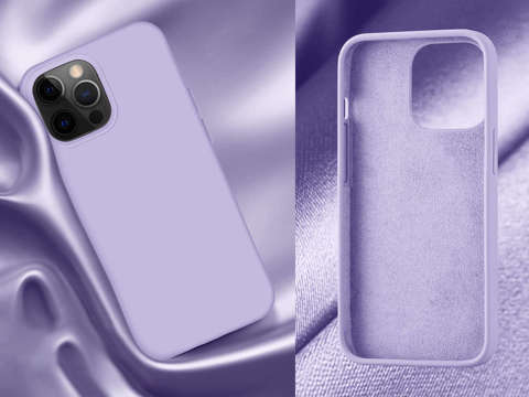 Etui ochronne do telefonu Alogy Thin Soft Case do iPhone 13 Pro Fioletowe + Szkło