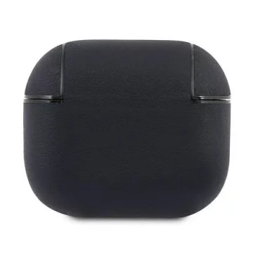 Etui ochronne na słuchawki BMW do AirPods 3 cover granatowy/navy Geniune Leather Silver Logo