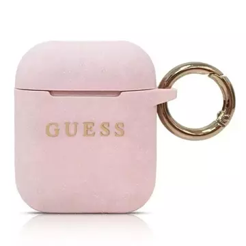 Etui ochronne na słuchawki Guess Vencer do AirPods cover jasnoróżowy/pink Silicone Glitter