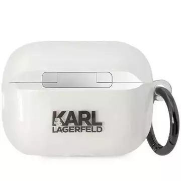 Etui ochronne na słuchawki Karl Lagerfeld KLAP2HNIKTCT do Apple AirPods Pro 2 cover transparent  Ikonik Karl Lagerfeld