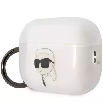 Etui ochronne na słuchawki Karl Lagerfeld KLAP2HNIKTCT do Apple AirPods Pro 2 cover transparent  Ikonik Karl Lagerfeld