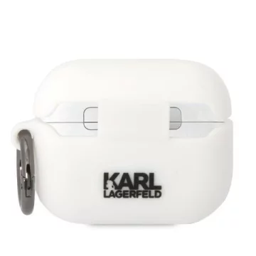 Etui ochronne na słuchawki Karl Lagerfeld do AirPods Pro cover biały/white Silicone Karl Head 3D