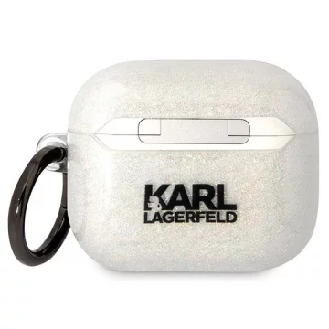 Etui ochronne na słuchawki Karl Lagerfeld do Airpods 3 cover transparent Gliter Karl&Choupette