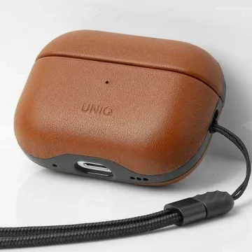 Etui ochronne na słuchawki UNIQ Terra do AirPods Pro 2 gen. Genuine Leather brązowy/toffee brown