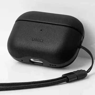 Etui ochronne na słuchawki UNIQ Terrado AirPods Pro 2 gen. Genuine Leather czarny/dallas black