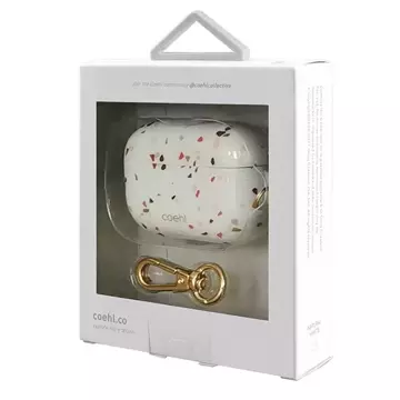 Etui ochronne na słuchawki UNIQ etui Coehl Terrazzo do Apple AirPods Pro biały/natural white