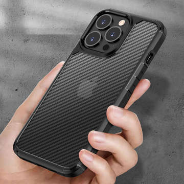 Etui ochronne na telefon Alogy Techsuit CarbonFuse obudowa do Apple iPhone 14 Pro Black + Szkło