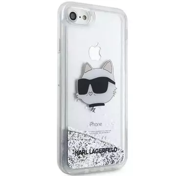 Etui ochronne na telefon Karl Lagerfeld KLHCI8LNCHCS do Apple iPhone 7/8/ SE 2020/2022 srebrny/silver hardcase Glitter Choupette Head