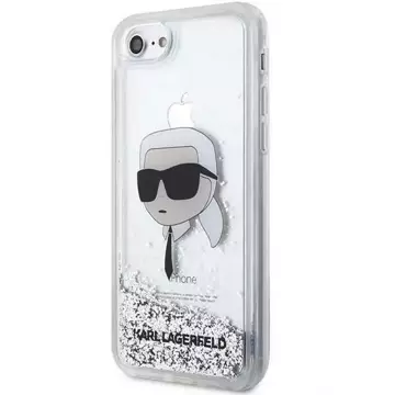 Etui ochronne na telefon Karl Lagerfeld KLHCI8LNKHCH do Apple iPhone 7/8/ SE 2020/2022 srebrny/silver hardcase Glitter Karl Head