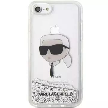 Etui ochronne na telefon Karl Lagerfeld KLHCI8LNKHCH do Apple iPhone 7/8/ SE 2020/2022 srebrny/silver hardcase Glitter Karl Head