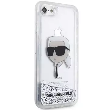 Etui ochronne na telefon Karl Lagerfeld KLHCI8LNKHCH do Apple iPhone 7/8/ SE 2020/2022 srebrny/silver hardcase Glitter Karl Head