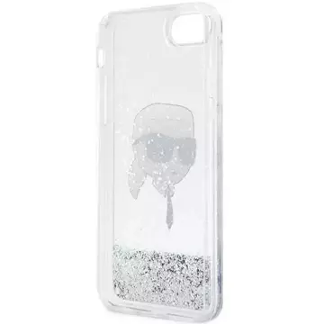 Etui ochronne na telefon Karl Lagerfeld KLHCI8LNKHCH do Apple iPhone 7/8/ SE 2020/2022 srebrny/silver hardcase Glitter Karl Head