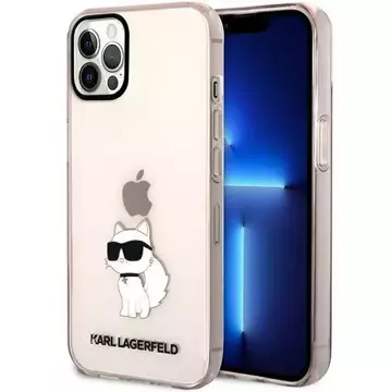 Etui ochronne na telefon Karl Lagerfeld KLHCP12MHNCHTCP do Apple iPhone 12 /12 Pro 6,1" różowy/pink hardcase Ikonik Choupette