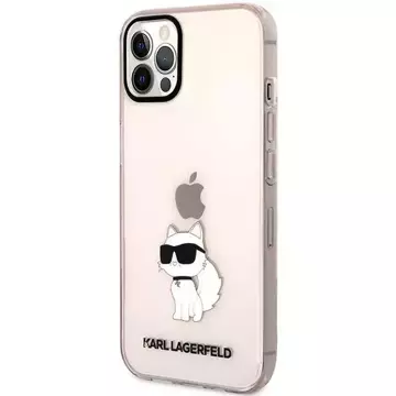 Etui ochronne na telefon Karl Lagerfeld KLHCP12MHNCHTCP do Apple iPhone 12 /12 Pro 6,1" różowy/pink hardcase Ikonik Choupette